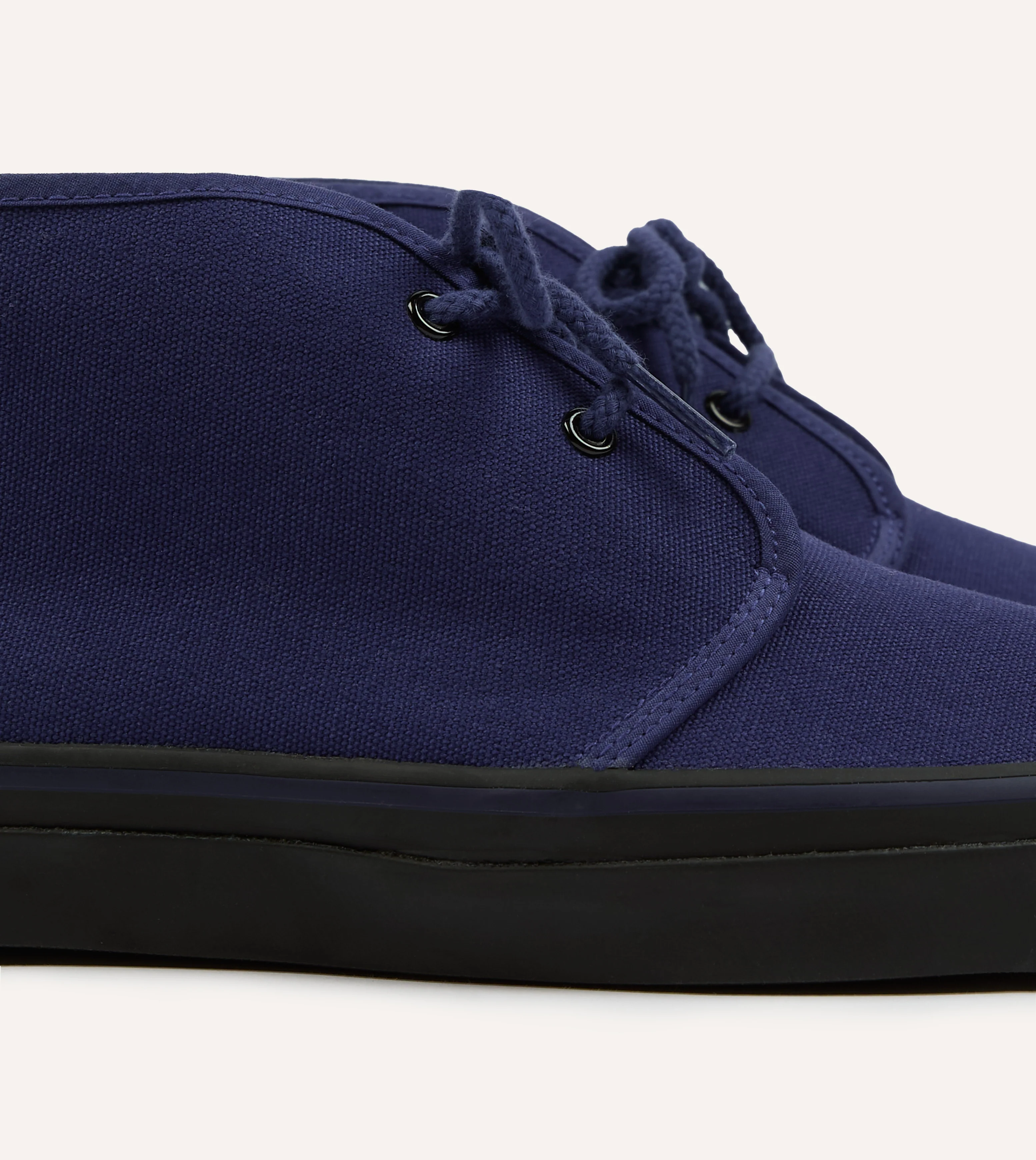 Wakouwa by Anatomica Navy Cotton Canvas Chukka Trainers - Image 3