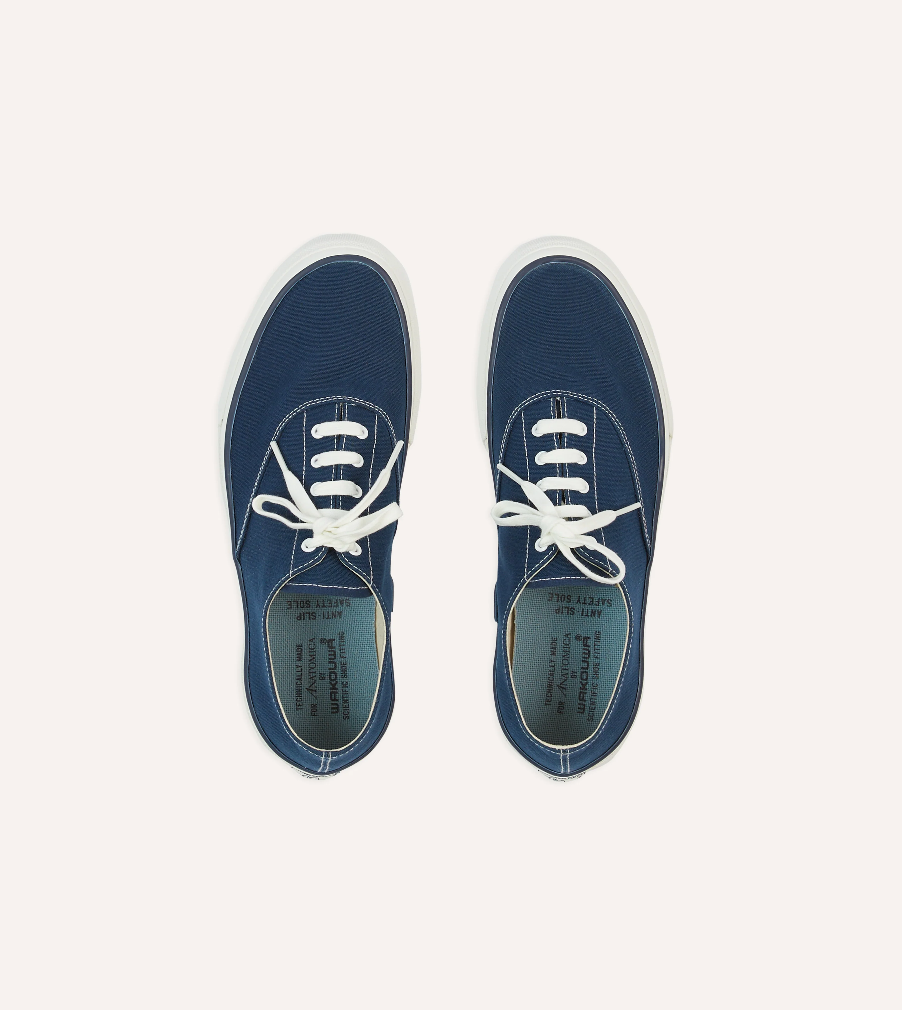 Wakouwa by Anatomica Navy Cotton Canvas Oxford Trainers - Image 4