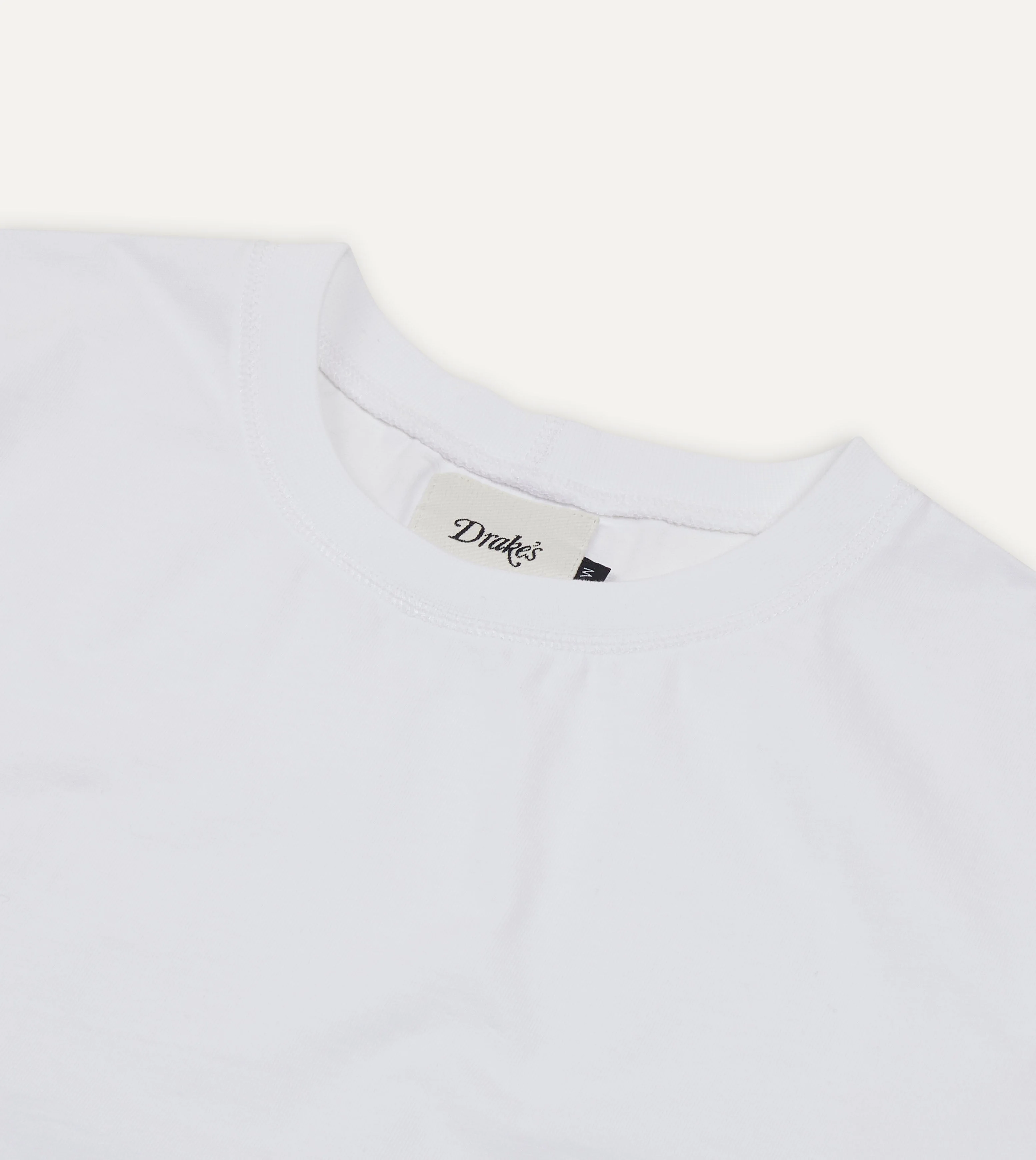 White Cotton Crew Neck Hiking T-Shirt - Image 3